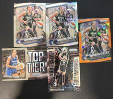 2025 Panini Prizm Napheesa Collier Orange Cracked Ice Silver 5 Card Lot