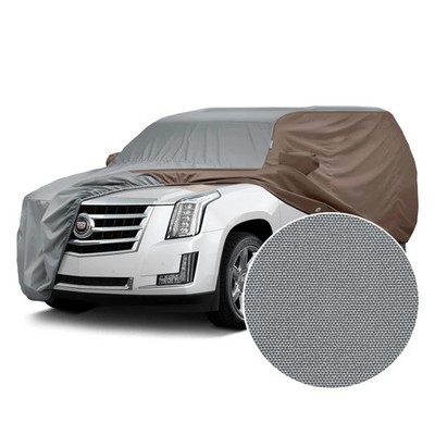For Volvo EX40 25 WeatherShield HP Two-Tone Gray Custom Car Cover w Taupe Sides