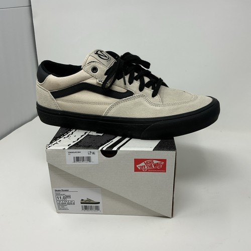 VANS Rowan White/black Size 11 Low Top Lace-Up Skate Shoes VN05JIC2N1 Pro Cush