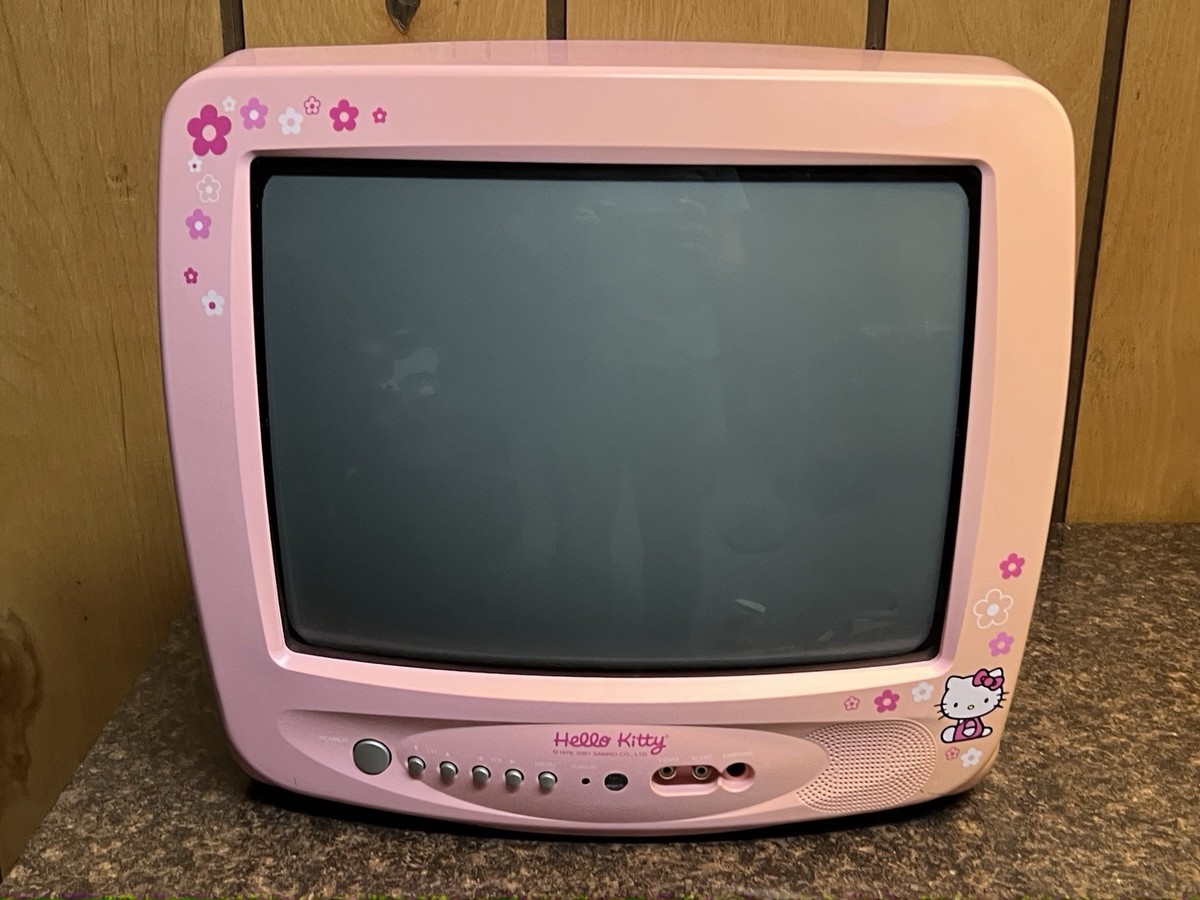 Vintage 2002 Sanrio Hello Kitty Emerson CRT TV Model HKTV13 Works