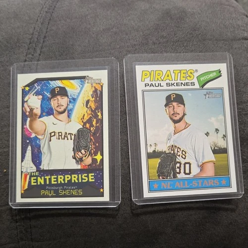 Topps Paul Skenes Card Lot Pittsburgh Pirates Baseball MLB Heritage 2 Cards