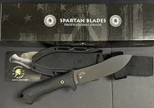 Spartan Blades Harsey Nessmuk Fixed Blade SBSL005BK Cro-Van Steel Knife w Sheath