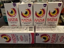 Lot of 6 iVIZIA Sterile Lubricant Eye Drops for Dry Eyes 10ml Each. Exp 12/2027