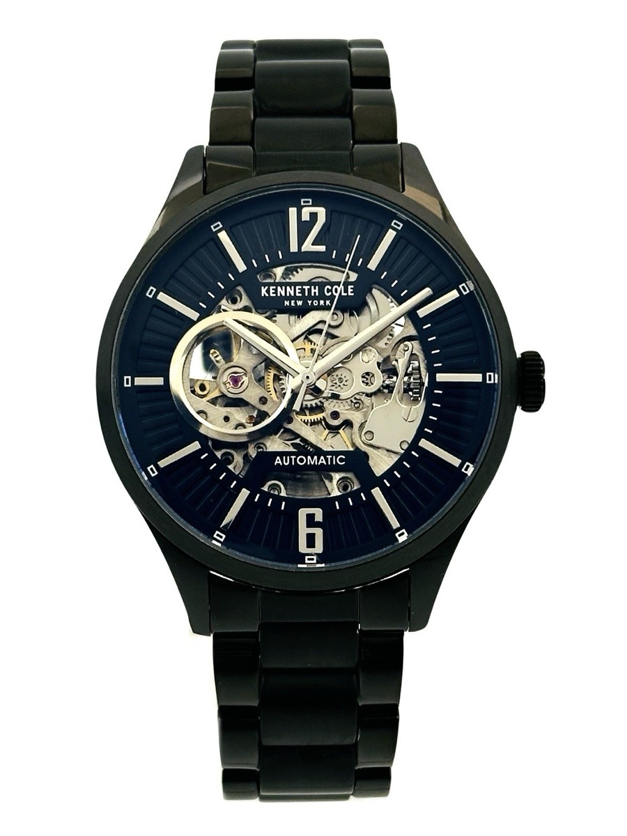 Kenneth Cole NY GL22325 Automatic Black Dial Ion-Plated Stainless