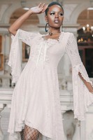Killstar Killing Kisses Lace Maiden Dress Xs||S||M||L||Xl||Xxl Ivory Women New