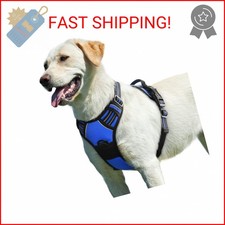 Eagloo Dog Harness for Large Dogs, No Pull Service Vest with Reflective Strips a