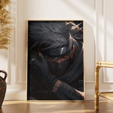 Poster anime Kakashi Hatake Naruto stampa occhio di condivisione arte da parete decorazione camera ninja