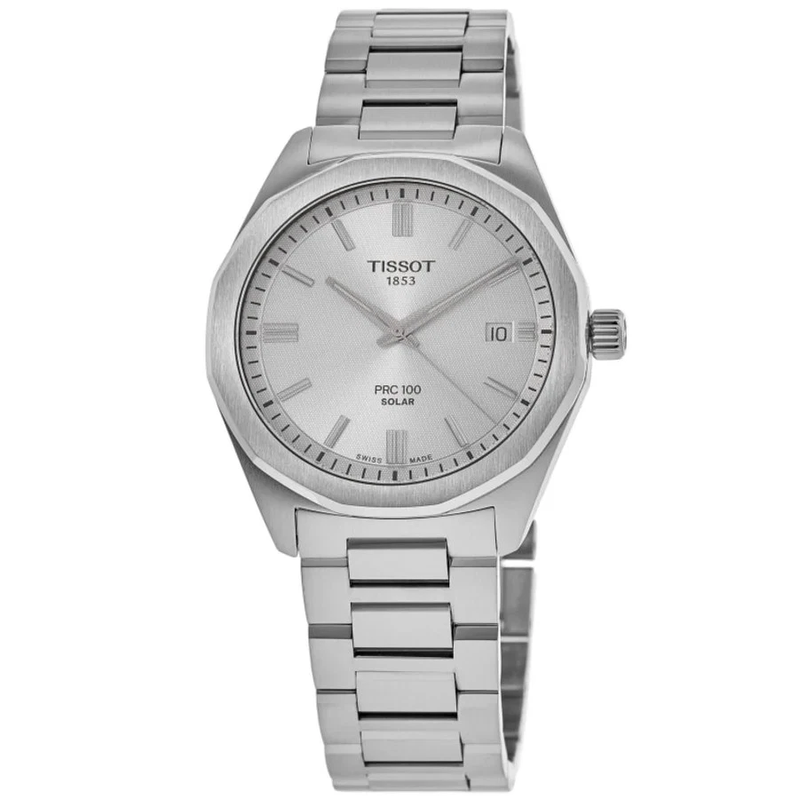 New Tissot PRC100 Solar Silver Dial Stainless Men's Watch T151.422.11.031.00