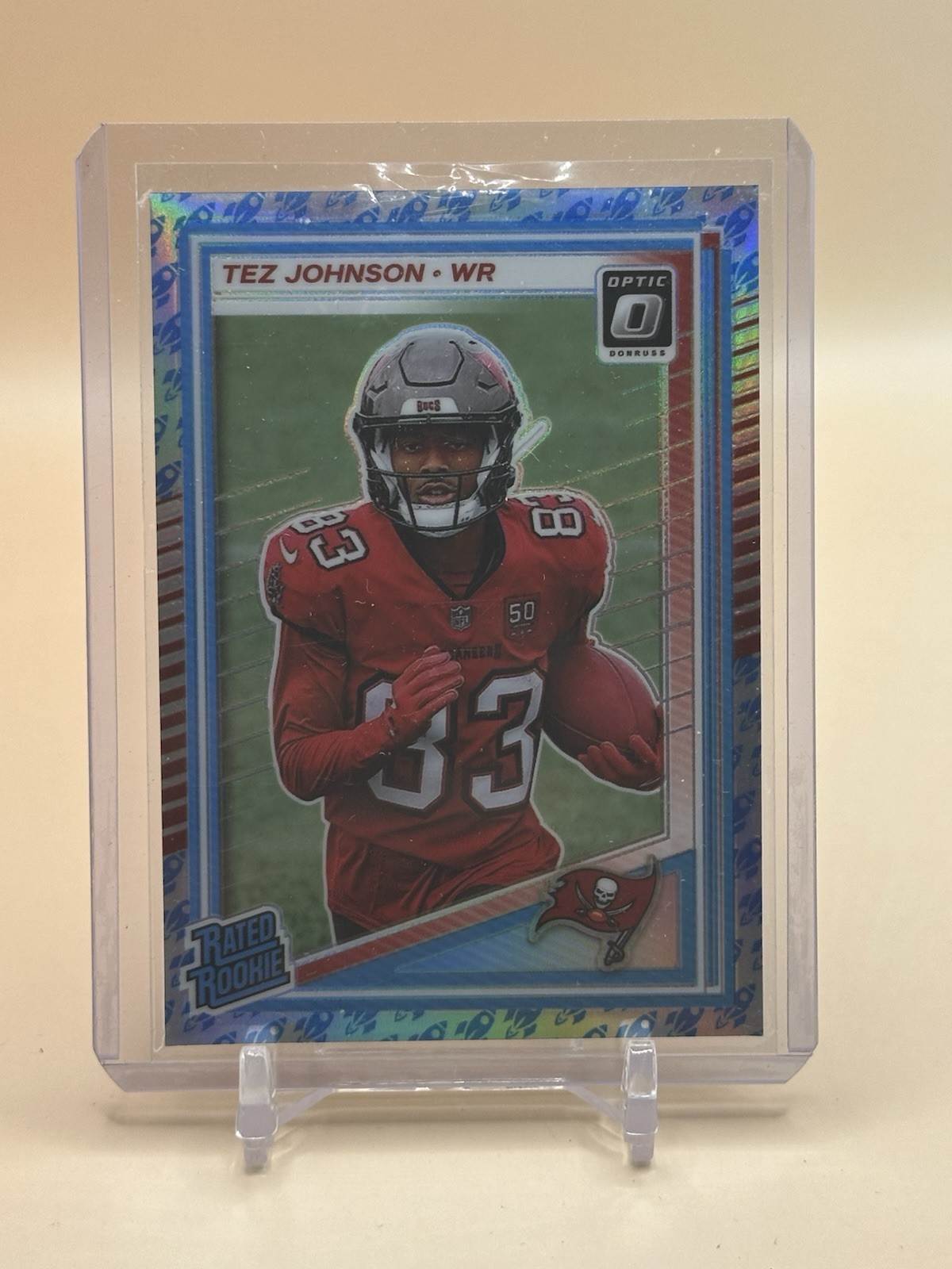 2025 Donruss Optic 231 Tez Johnson Rated Rookie Rocket Emoji Prizm RC