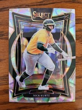 2025 Panini Select - Concourse Nick Kurtz #63 Silver Cracked Ice Prizm (RC)