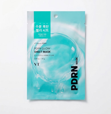 VT Cosmetics PDRN Glow Sheet Mask Hydrating Korean Glass Skin Pack 10 Sheets
