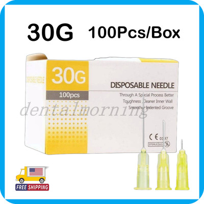 30G Disposable Sterile Injection Syringe Tips Needle For Tattoo Micro 4/6/8/13mm