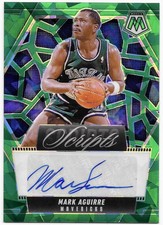 2024-25 Panini Mosaic - Scripts Auto Green Ice - Mark Aguirre Mavericks #MS-MAD