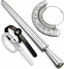 Ring Sizer Measuring Tool Set with Finger Sizer Mandrel, Ring Gauge for Jewelry