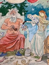 Dessin Jean Terles Portrait Bacchus Nymphe Allégorie Le Divin Café Pub Ange