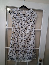 Loft Outlet Sz S White Floral Button Up Full Length Sundress See Pics L1