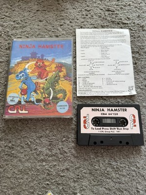 Ninja Hamster (CRL 1986) Commodore C64 getestet sehr guter Zustand 