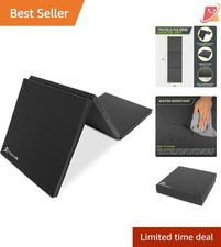 Exercise Mat Foam Thick 6x2 Feet Folding Gymnastics MMA Workout Black