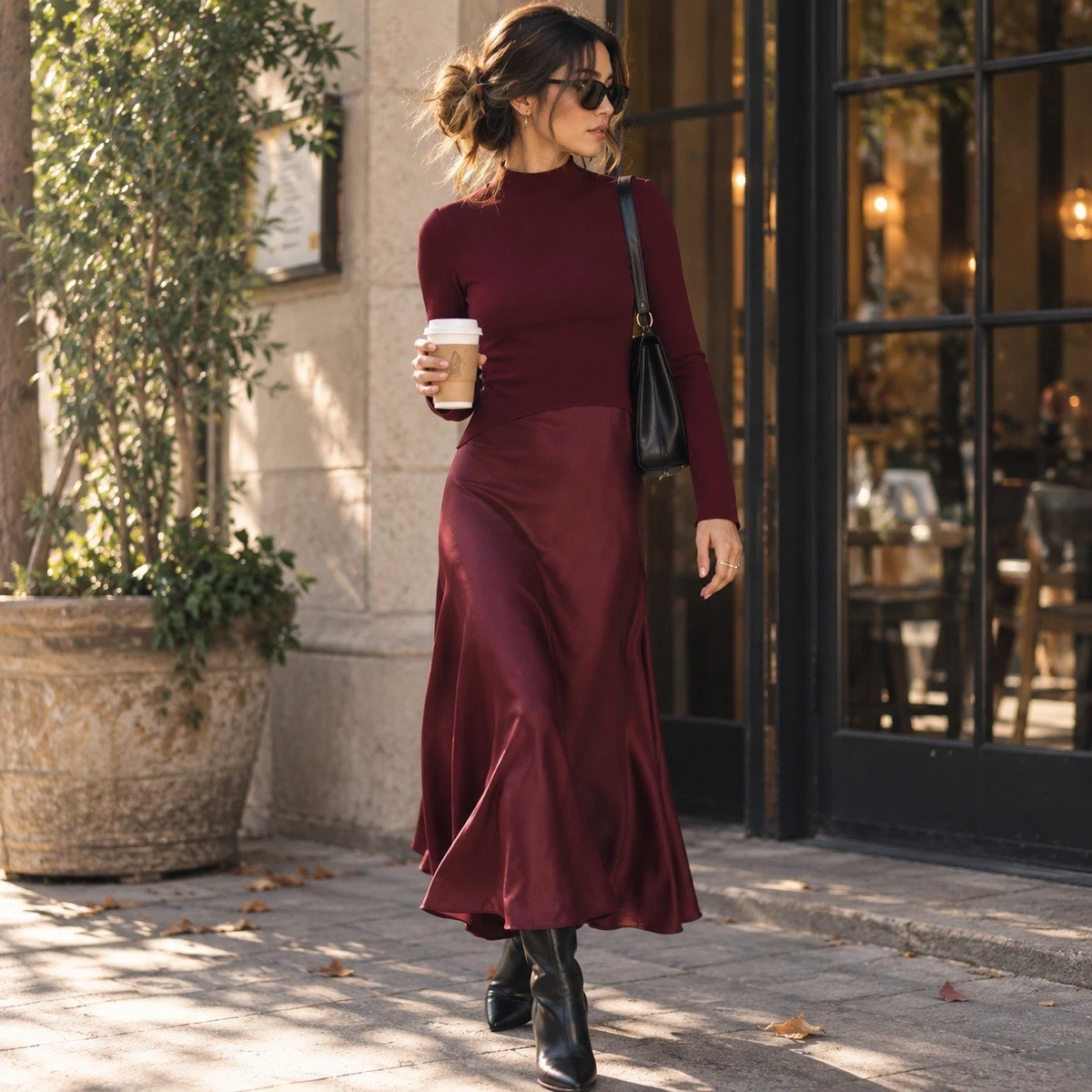 taylor burgundy dress Red Dresses for Women for sale Color:Chocolate (6) Bling Bling Navy Blue olive linen shirt Maxi dress length skirt Side slit