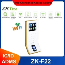 ZKTeco F22 TCP/IP WiFi 2.4'' Biometric Fingerprint Door Access Time Attendance
