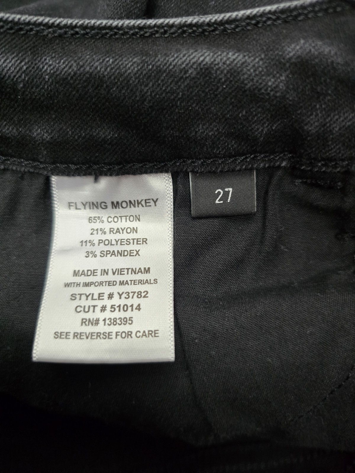 Flying Monkey High Rise Button Up Distressed Hem … - image 9