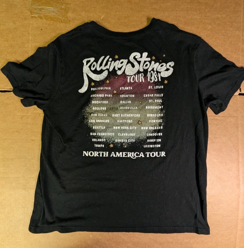 Rolling Stones Retro Concert T Shirt Size M (8-10) - Image 2 of 4