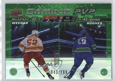 2024 Series 1 Gaming PVP Green /199 Quinn Hughes Mackenzie Weegar #GPVP-18 1tf5
