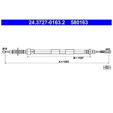 2x Handbremsseil hinten für Ford Galaxy 1 WGR MK | 24159371