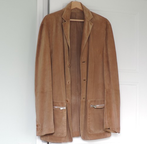 Loewe, Loewe Herren Jacke Vintage, Wildleder hellbeige, Gr. 52
