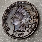 ■ 1897 INDIAN PENNY ONE CENT ☐ XF