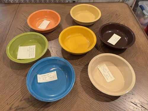 Lot of 7 Fiestaware Cereal Bowls Variety of Colors