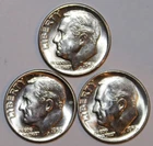 (3) Roosevelt Dimes - 1955D 1955P 1955S - #1082E