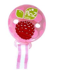 New RaZbaby RaZ-Berry Teether Holder Pink