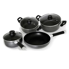 Better Chef 7-Piece Heavy-Gauge Aluminum Non-Stick Cookware Set w Cool Handles