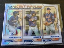 2021 Bowman baseball #TP-NYM New York Mets talent pipeline insert MINT