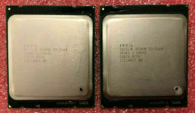 Lot of 2 Intel Xeon E5-2660 SR0KK 2.20GHz 8-Core LGA2011 CPU Processor