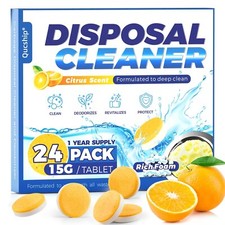 Powerful XXL Foaming Garbage Disposal Cleaner and Deodorizer Tablets - 24 Pac...