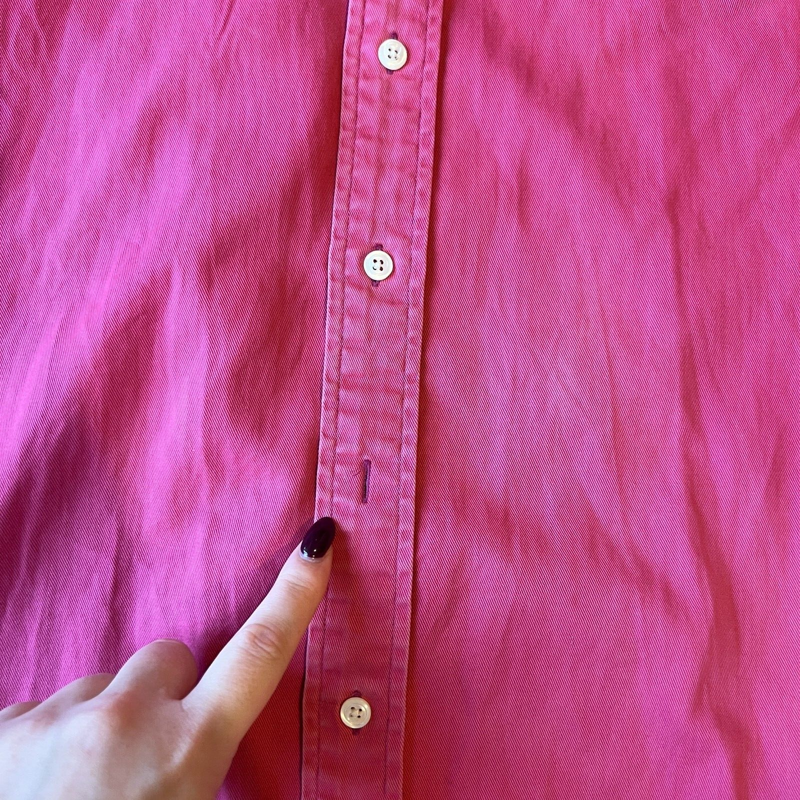 YSL Yves Saint Laurent Camicia Uomo Rosso Rosa Cotone Maglia Manica Lunga XL Uomo