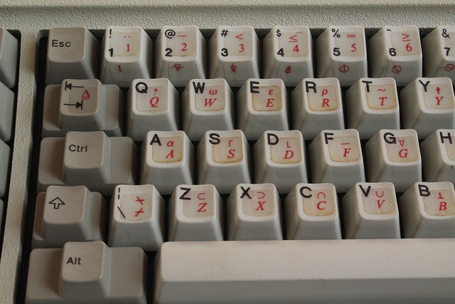 IBM PC Clicky Keyboard w/ rare APL overlays.  Model F.  1801449 1501100