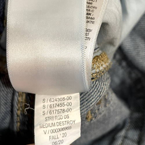 Gap Size 12 Boys Jeans Straight Mid Rise Distressed Blue Denim - Picture 8 of 12