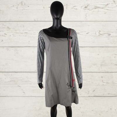 COP COPINE Women's Alabama Robe Dress Black White A Line Urban