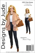 Doll Clothes Sewing Pattern 16.5" RTB101 Body Grace Claire Tonner, Travel Chic