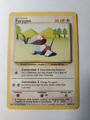 1999 Pokemon Base Set Porygon 39/102