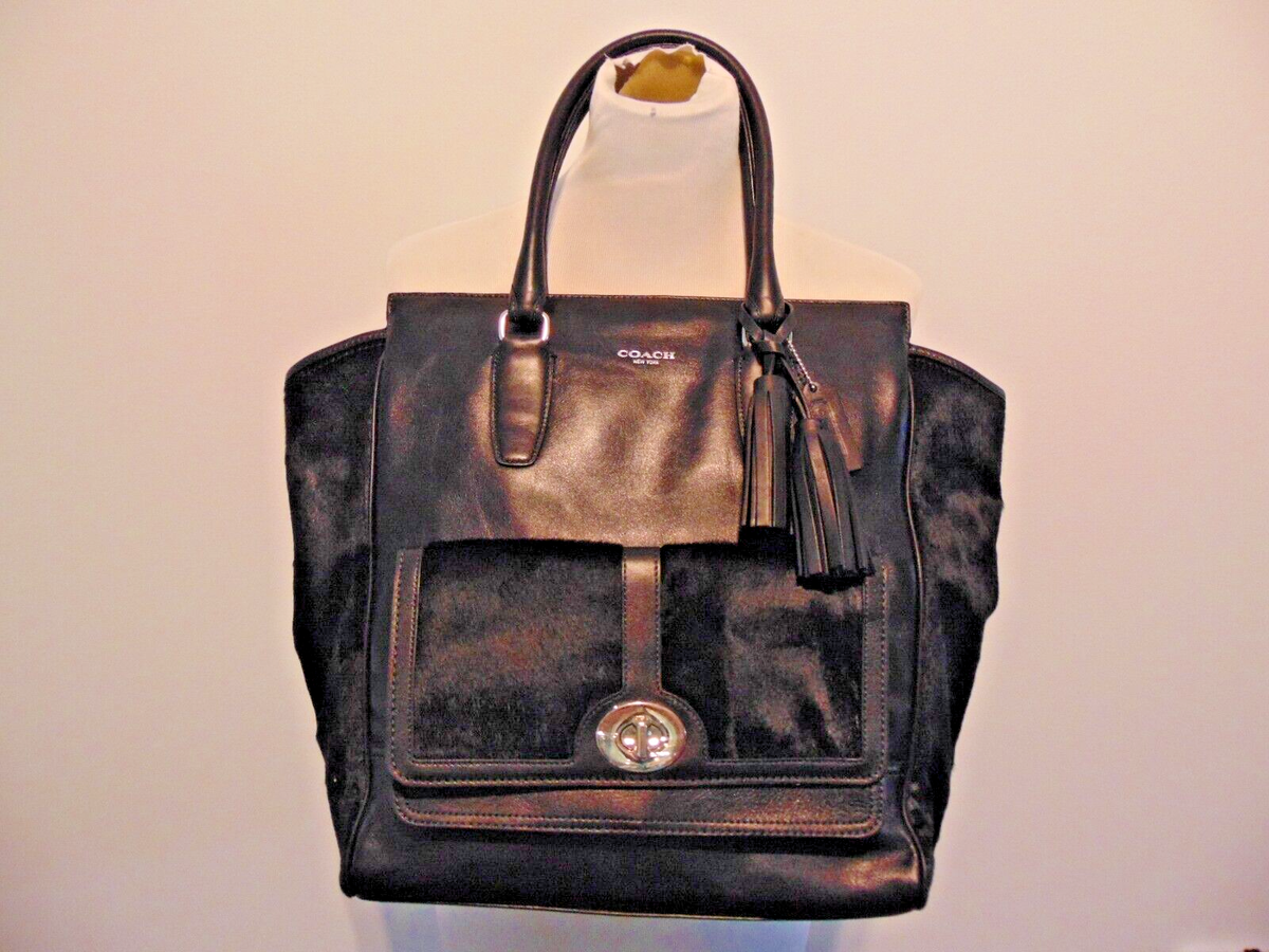 COACH 21155 COACH LEGACY HAIRCALF SHOULDER BAG TOTE MINT | eBay