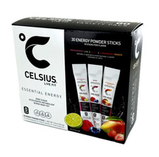 30 ct Celsius Energy Powder Sticks Zero Sugar Berry Strawberry Dragonfruit Lime