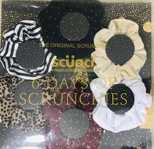 Sc nci Brand 6 Days Of Scrunchies: Black, White, Cream, Leopard, Zebra, Burgundy