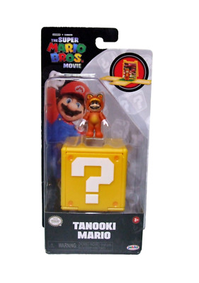 Jakks Pacific Tanooki Super Mario Bros Movie 1 in Mini Figure Question Block