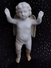 ANGELOT ANCIEN, FIGURINE EN BISCUIT, XIXÈME, PUTTO, ANGE, CHÉRUBIN,SUJET 