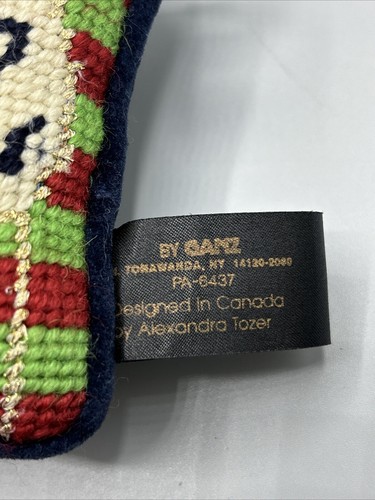 Ganz Cross Stitch Pillow Noel Door Hanger Christmas Decor Used 4” - Picture 2 of 7