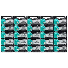 25 x Murata 321 Watch Batteries, 0 MERCURY equivilate SR616SW
